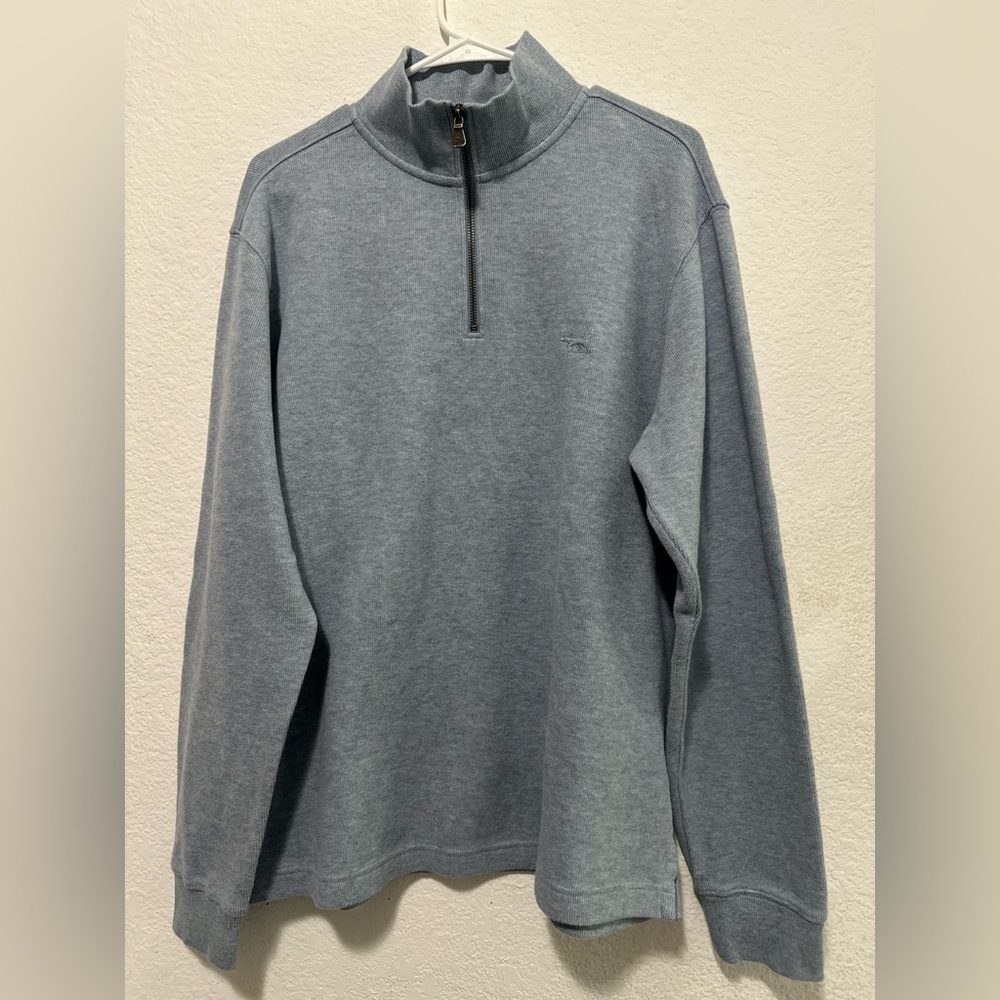 Rodd & Gunn Blue Men's Blue Quarter-Zip Sweater size M